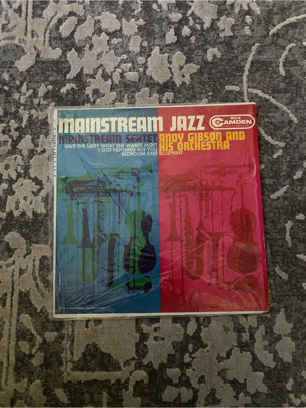 Andy Gibson Mainstream Jazz LP - Red and Blue Cover